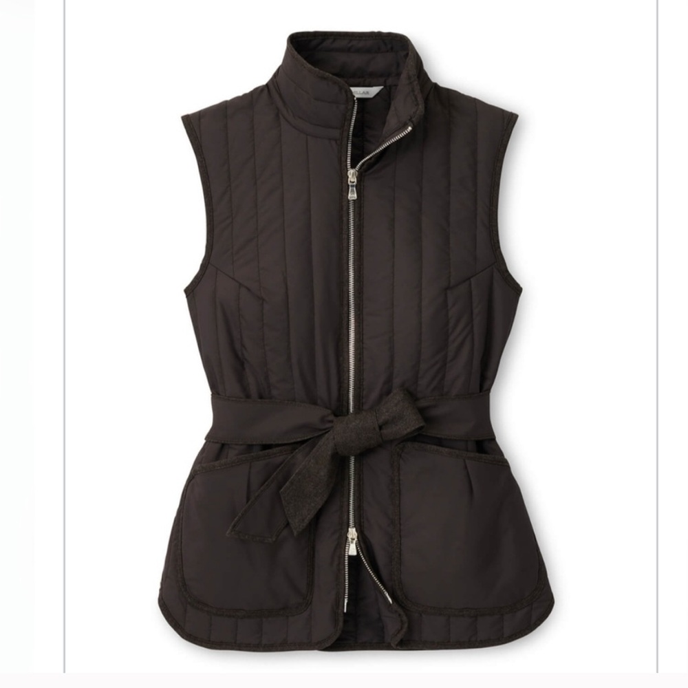PETER MILLAR Scout Dark Brown Diamond Quilted Travel Vest--NWT--M - Picture 2 of 16